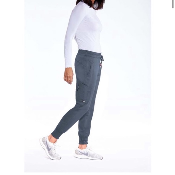 Greys Anatomy Charcoal Grey Scrub Pants Jogger XST • NWOT - Picture 4 of 4